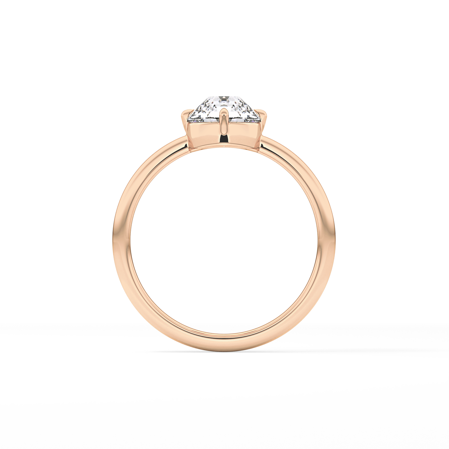 Round Solitaire Lab Grown Diamond Engagement Ring