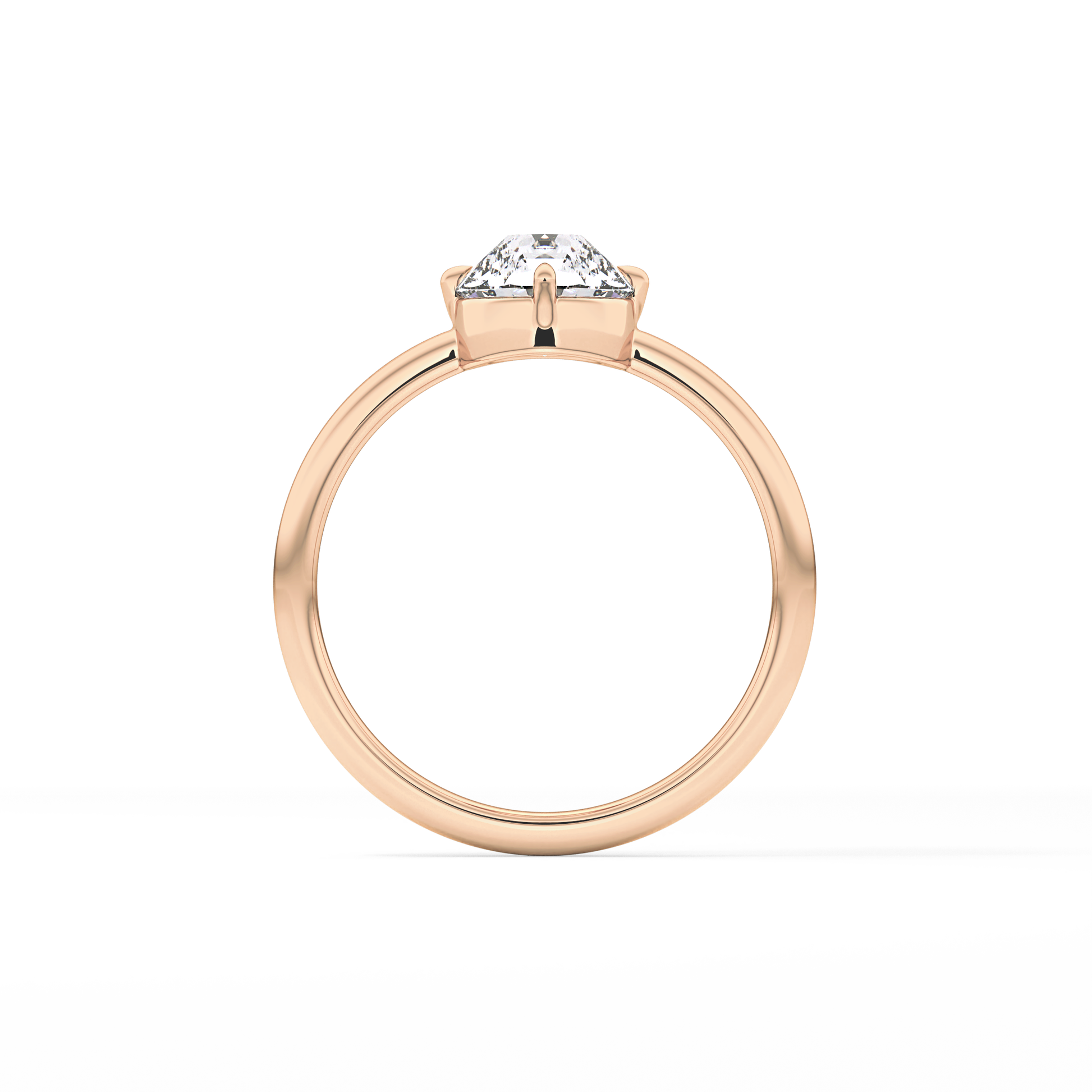 Round Solitaire Lab Grown Diamond Engagement Ring