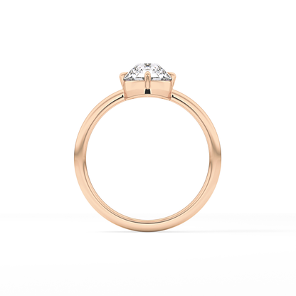 Round Solitaire Lab Grown Diamond Engagement Ring