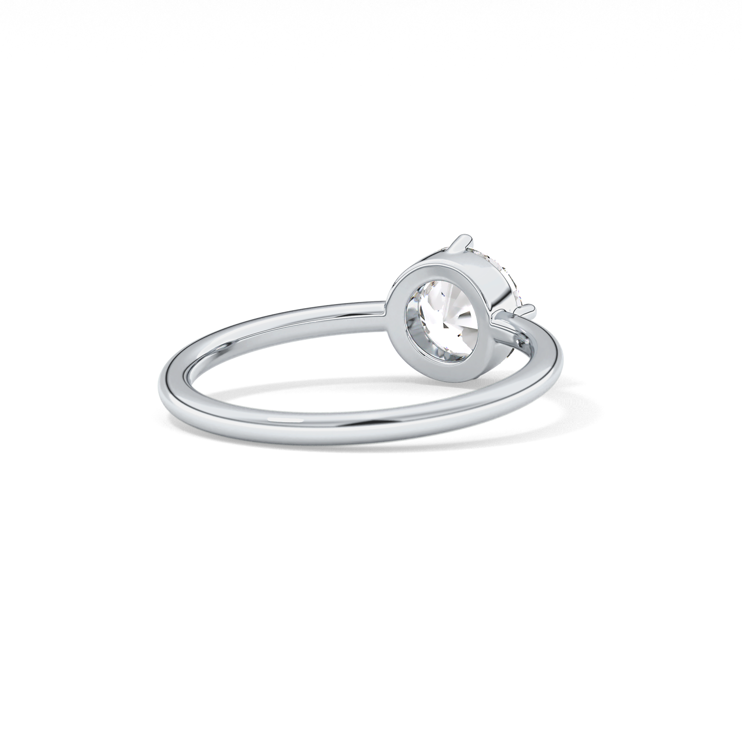 Round Solitaire Lab Grown Diamond Engagement Ring