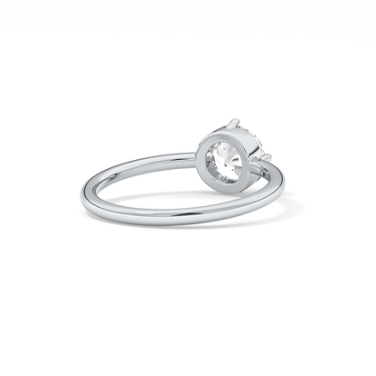 Round Solitaire Lab Grown Diamond Engagement Ring