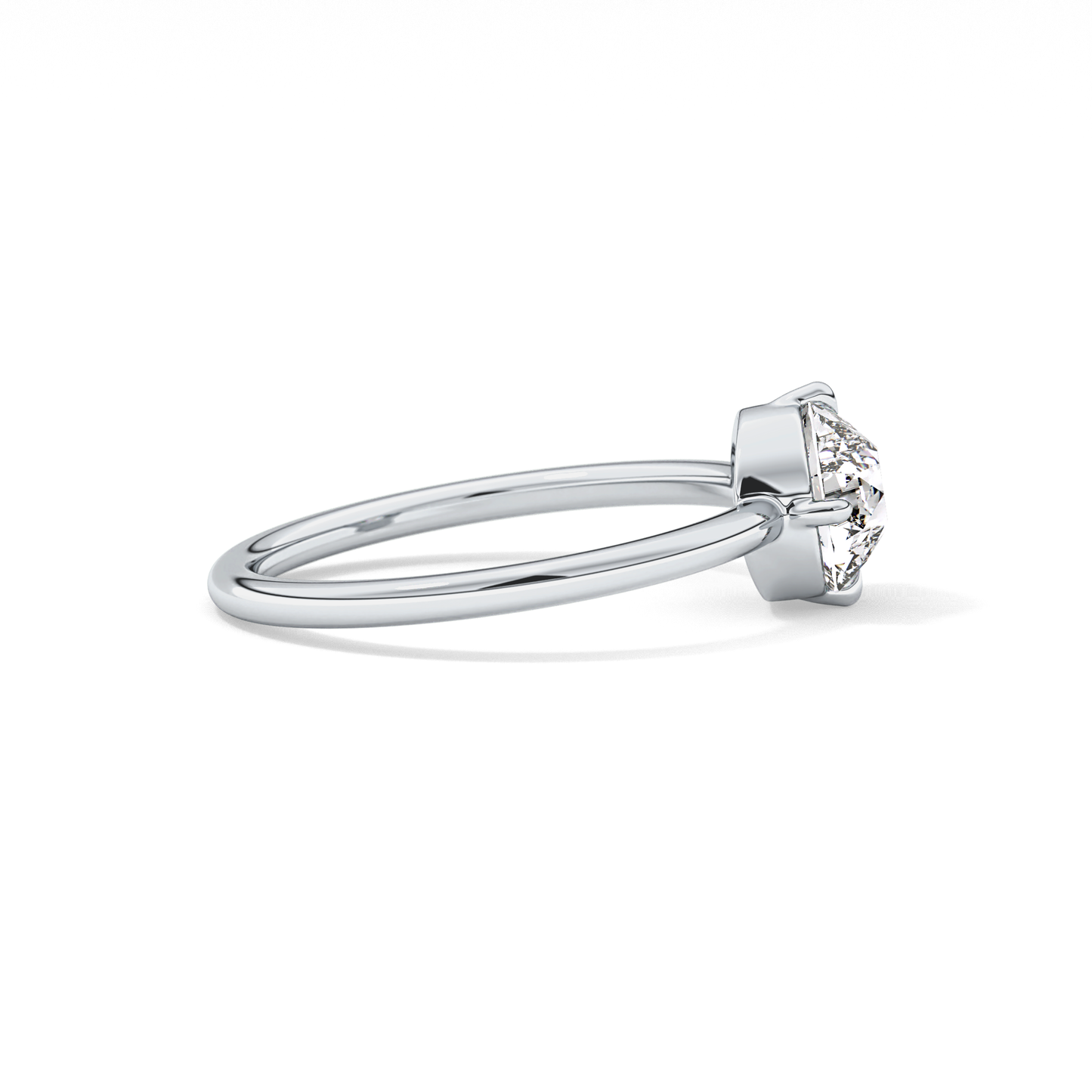 Round Solitaire Lab Grown Diamond Engagement Ring