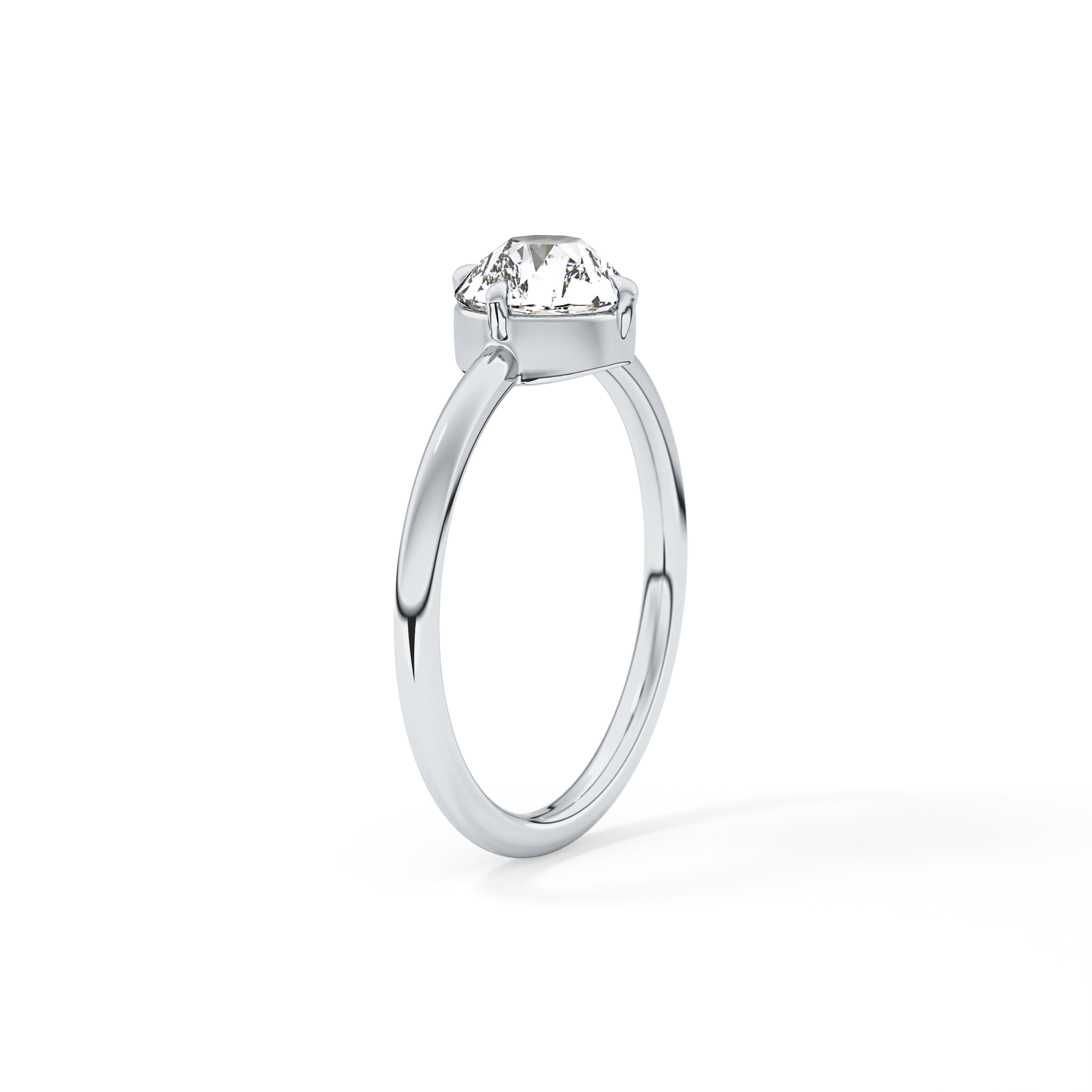 Round Solitaire Lab Grown Diamond Engagement Ring