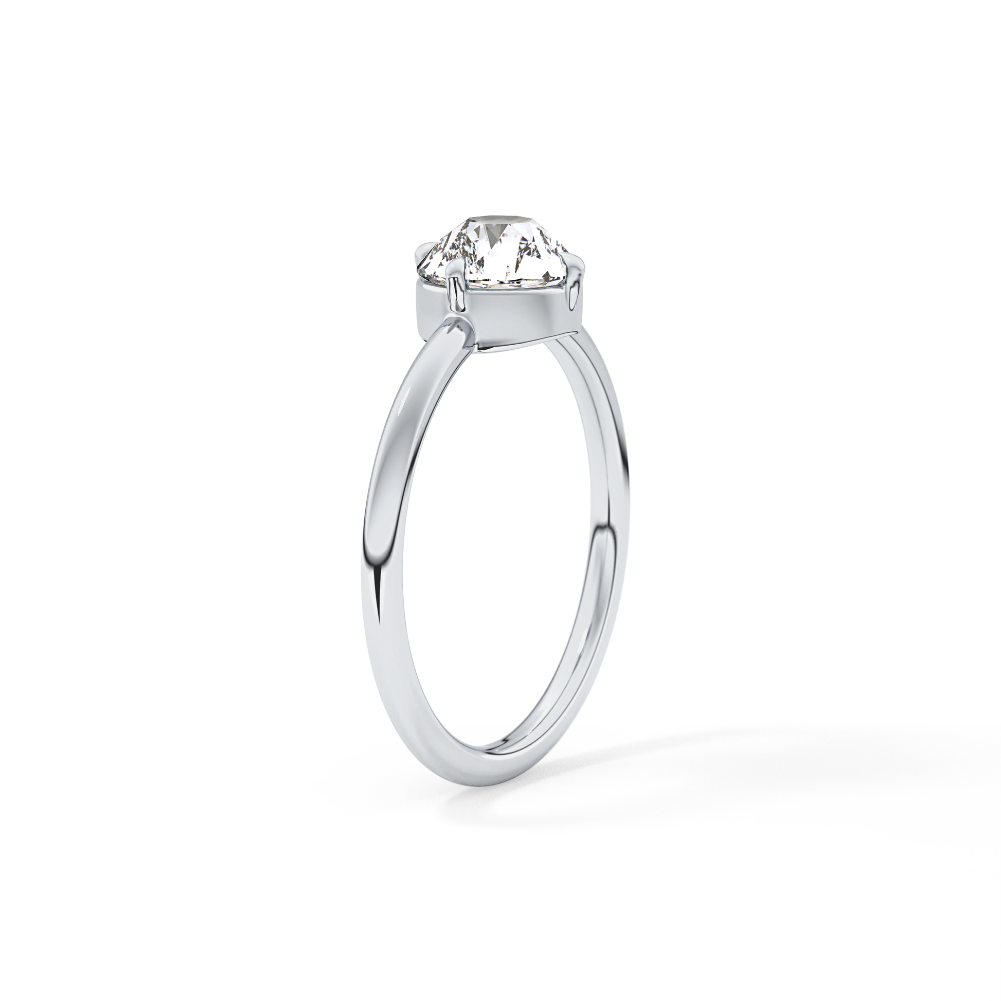 Round Solitaire Lab Grown Diamond Engagement Ring