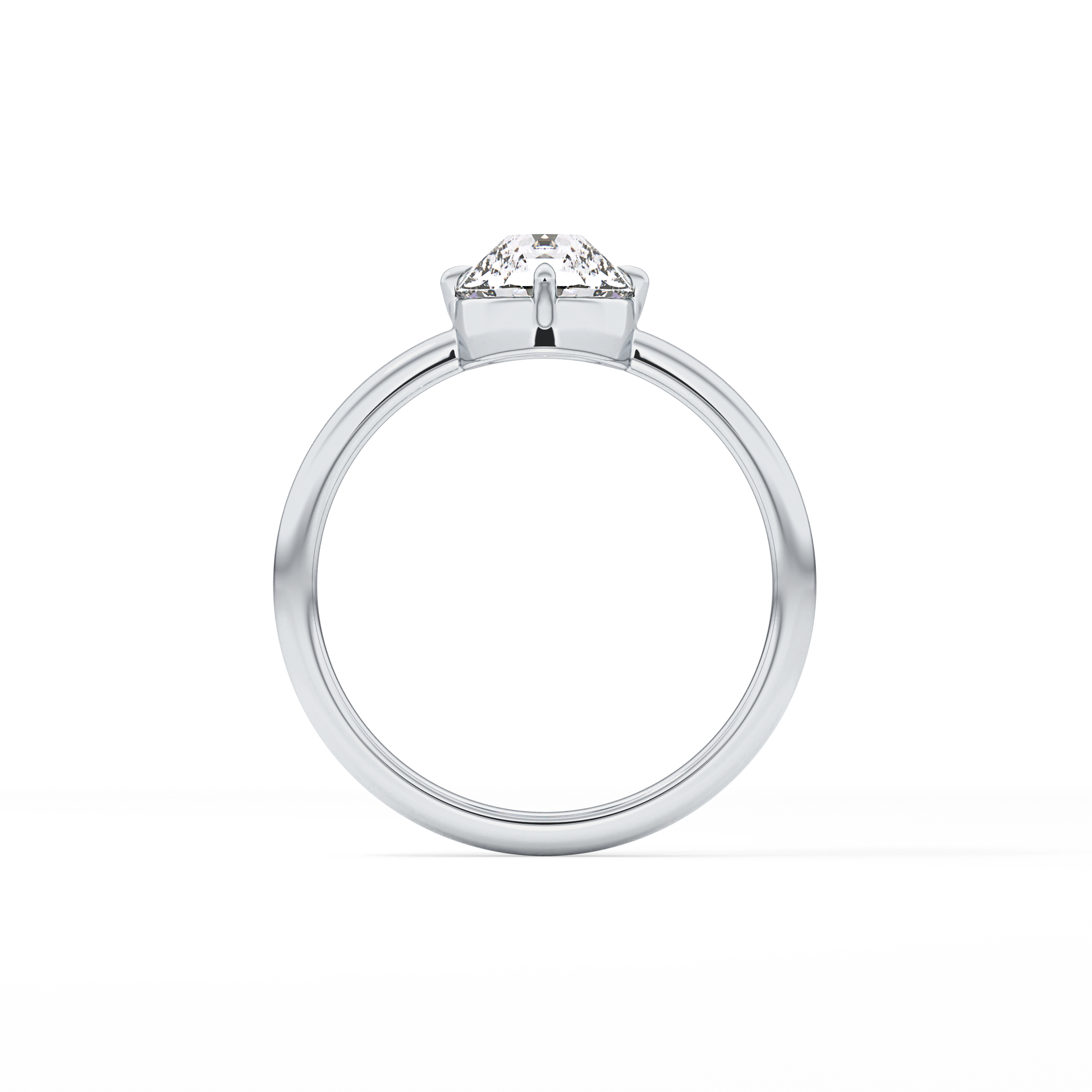 Round Solitaire Lab Grown Diamond Engagement Ring