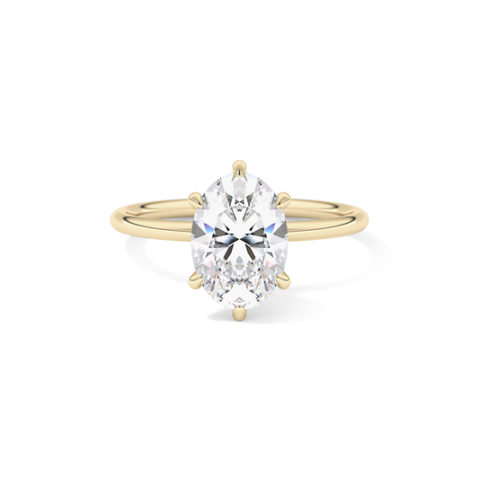 Oval Solitaire Lab Grown Diamond Engagement Ring