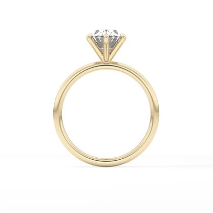 Oval Solitaire Lab Grown Diamond Engagement Ring