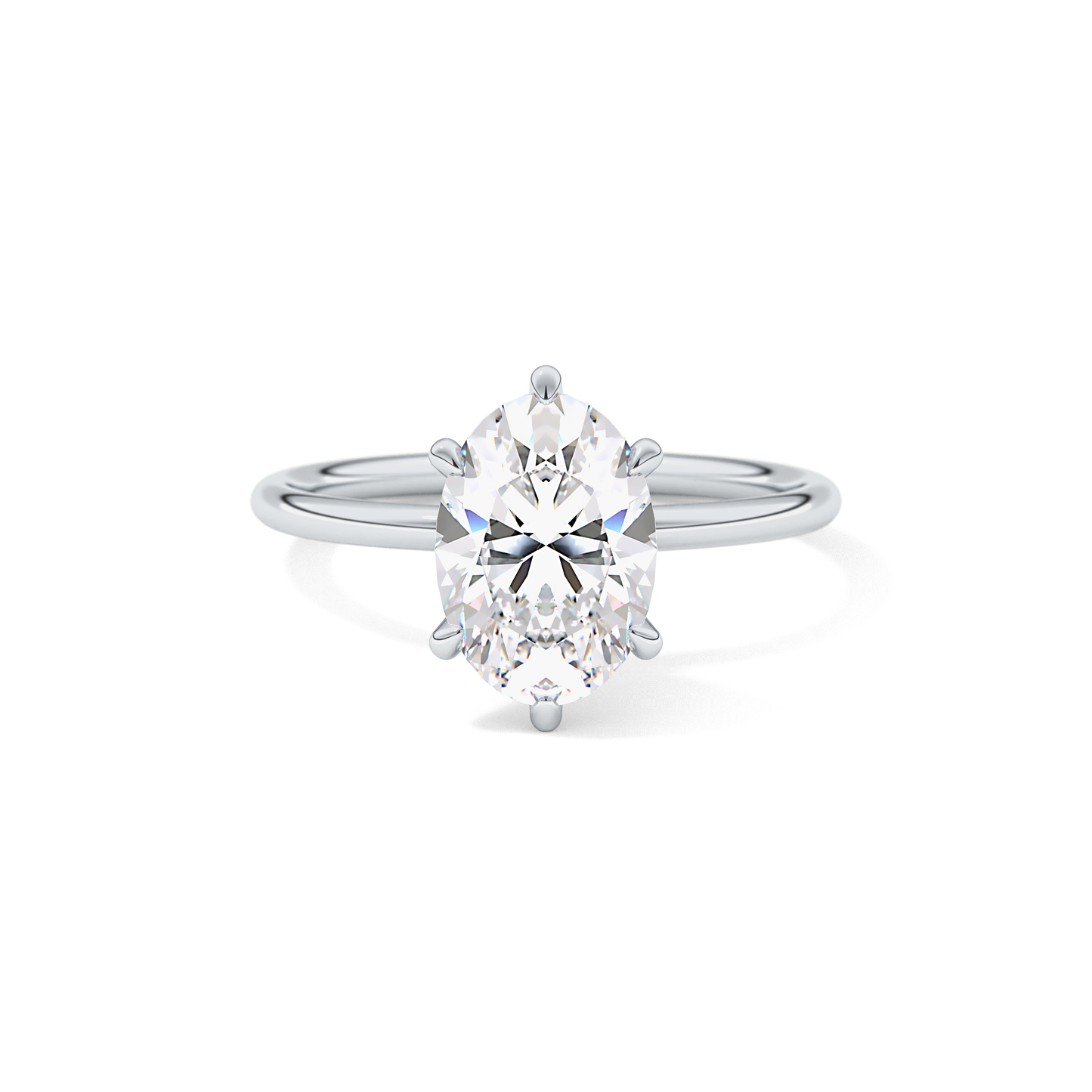 Oval Solitaire Lab Grown Diamond Engagement Ring