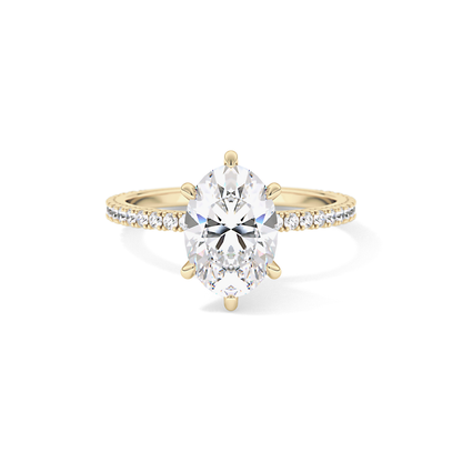 Oval Pave Lab Grown Diamond Engagement Ring