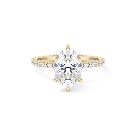 Oval Pave Lab Grown Diamond Engagement Ring
