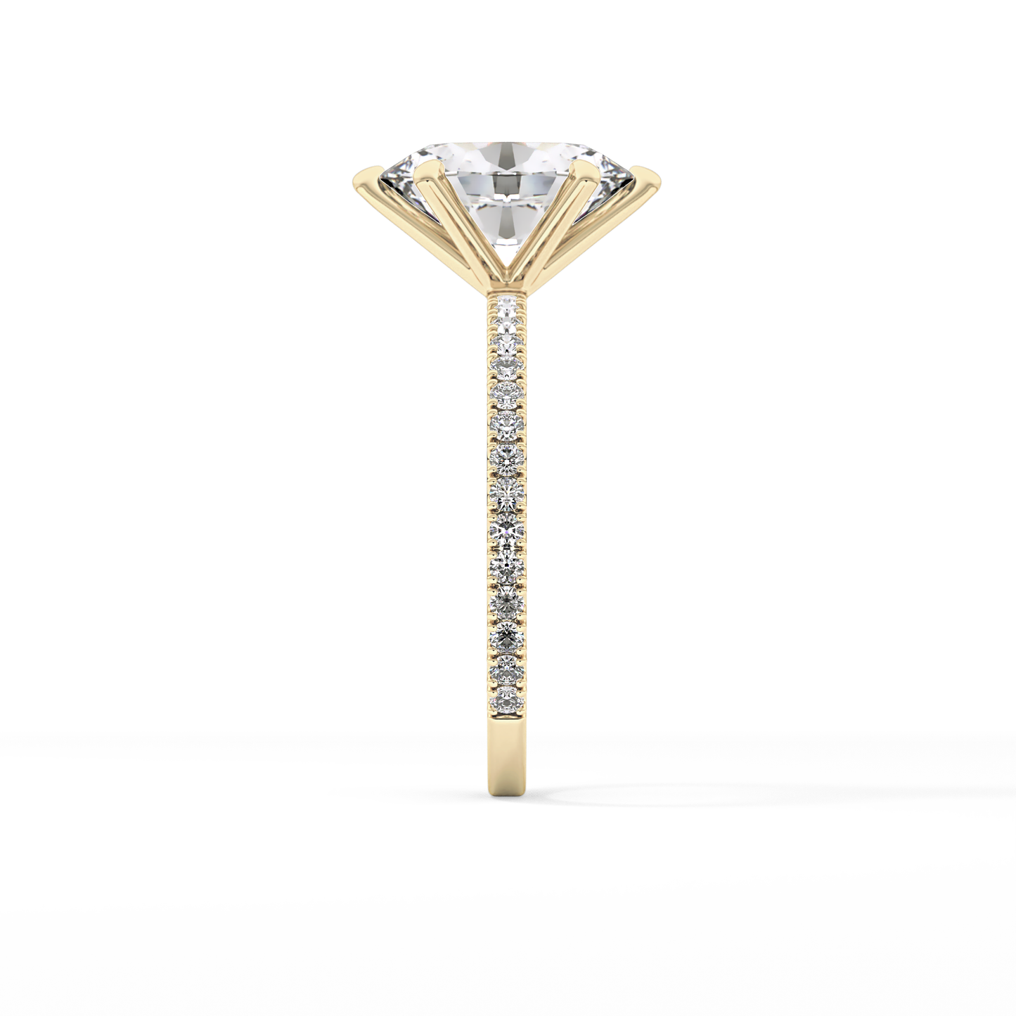 Oval Pave Lab Grown Diamond Engagement Ring