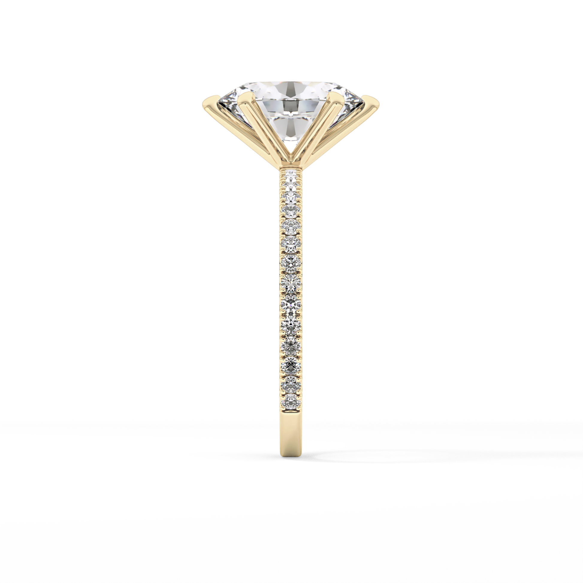 Oval Pave Lab Grown Diamond Engagement Ring