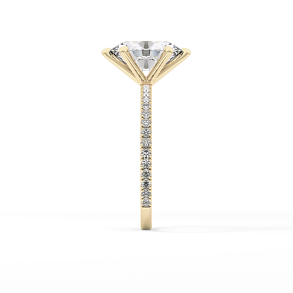 Oval Pave Lab Grown Diamond Engagement Ring