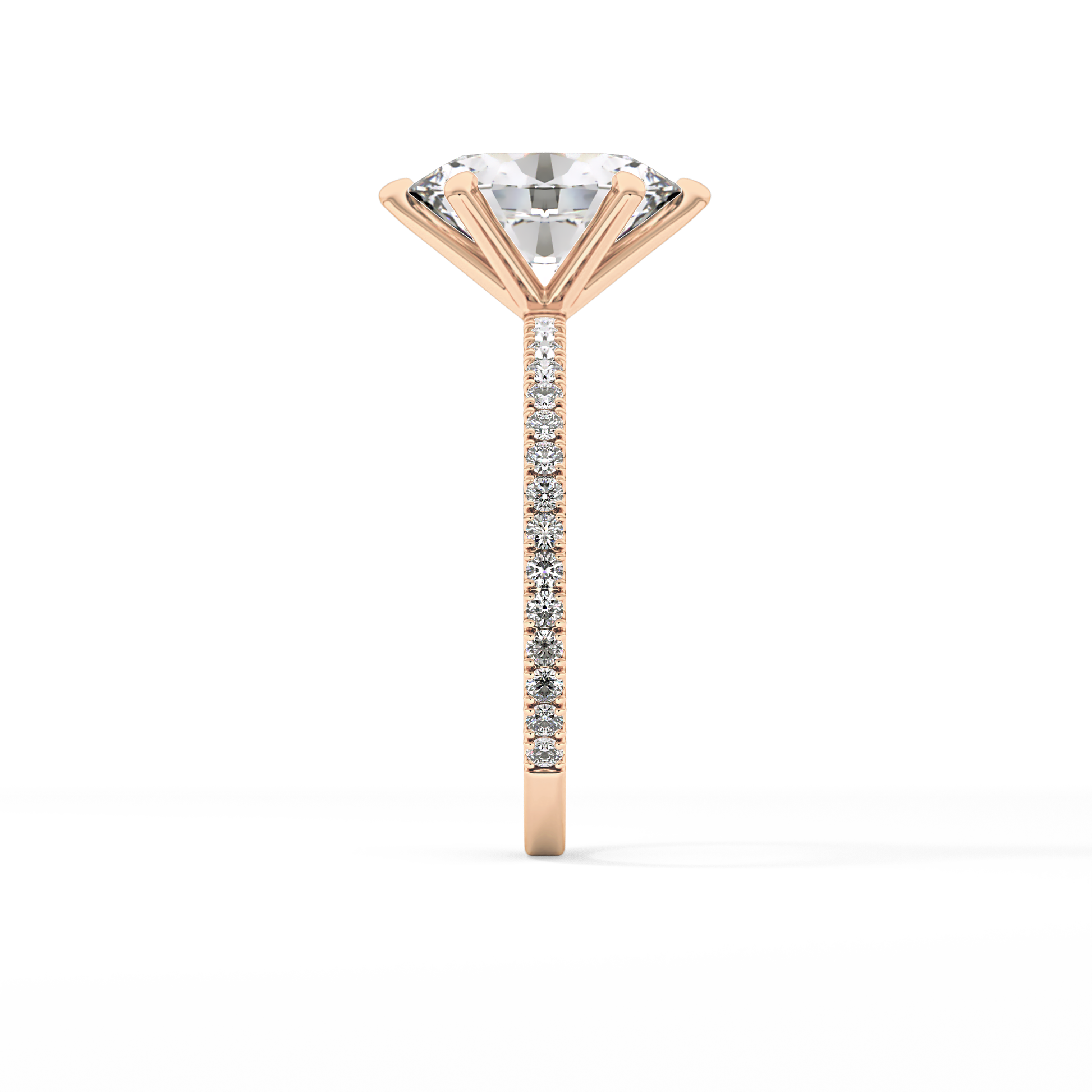 Oval Pave Lab Grown Diamond Engagement Ring