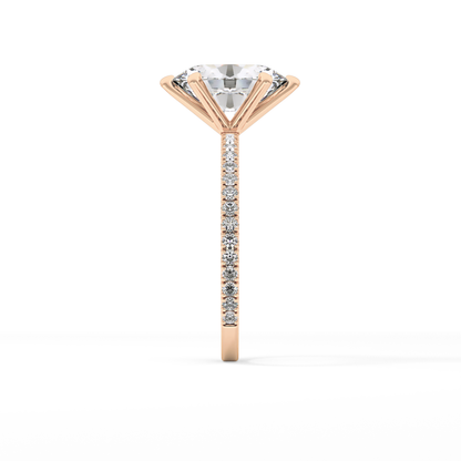 Oval Pave Lab Grown Diamond Engagement Ring