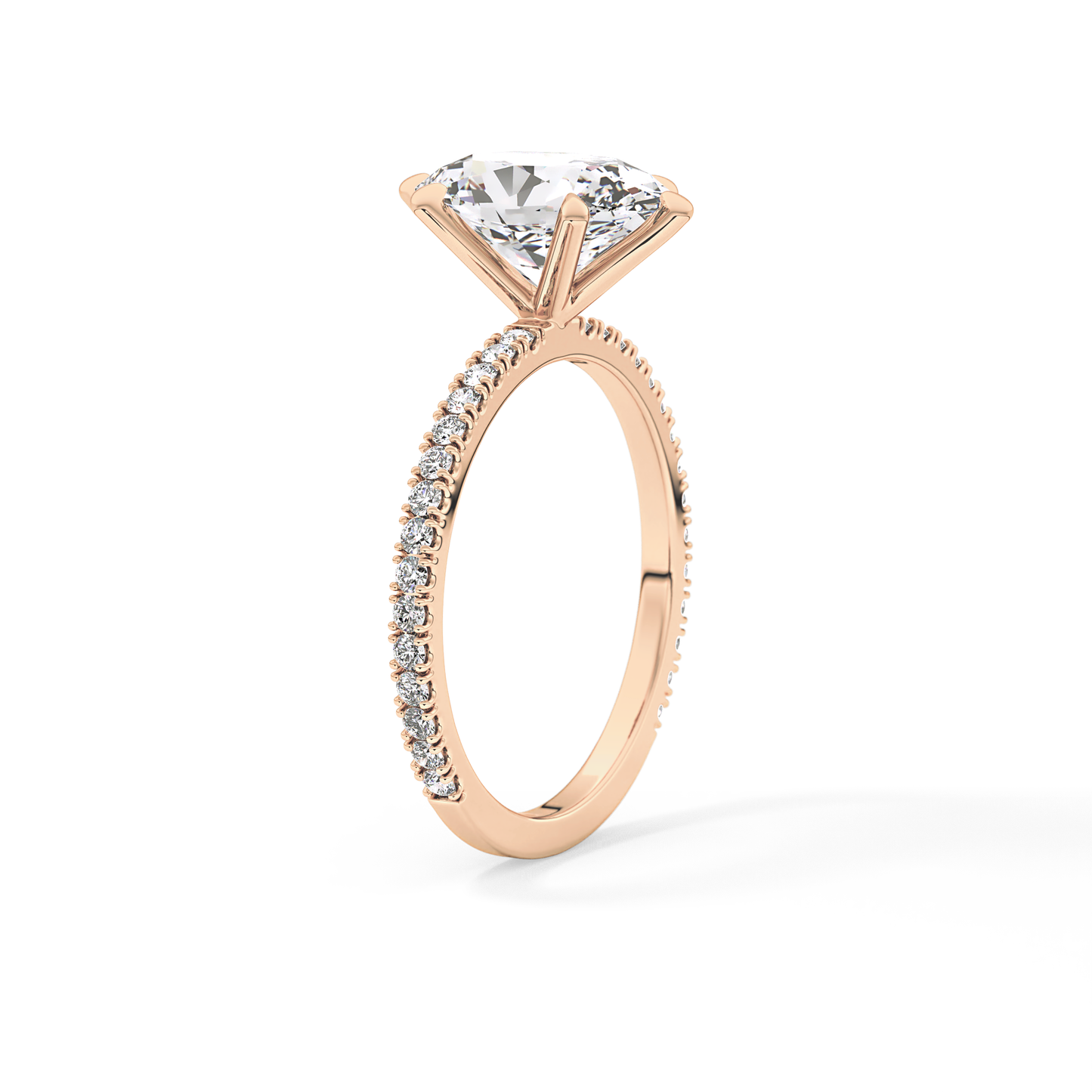 Oval Pave Lab Grown Diamond Engagement Ring