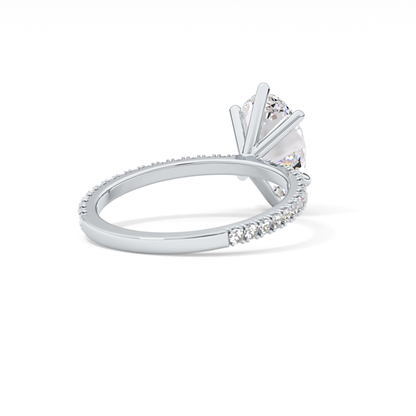 Oval Pave Lab Grown Diamond Engagement Ring