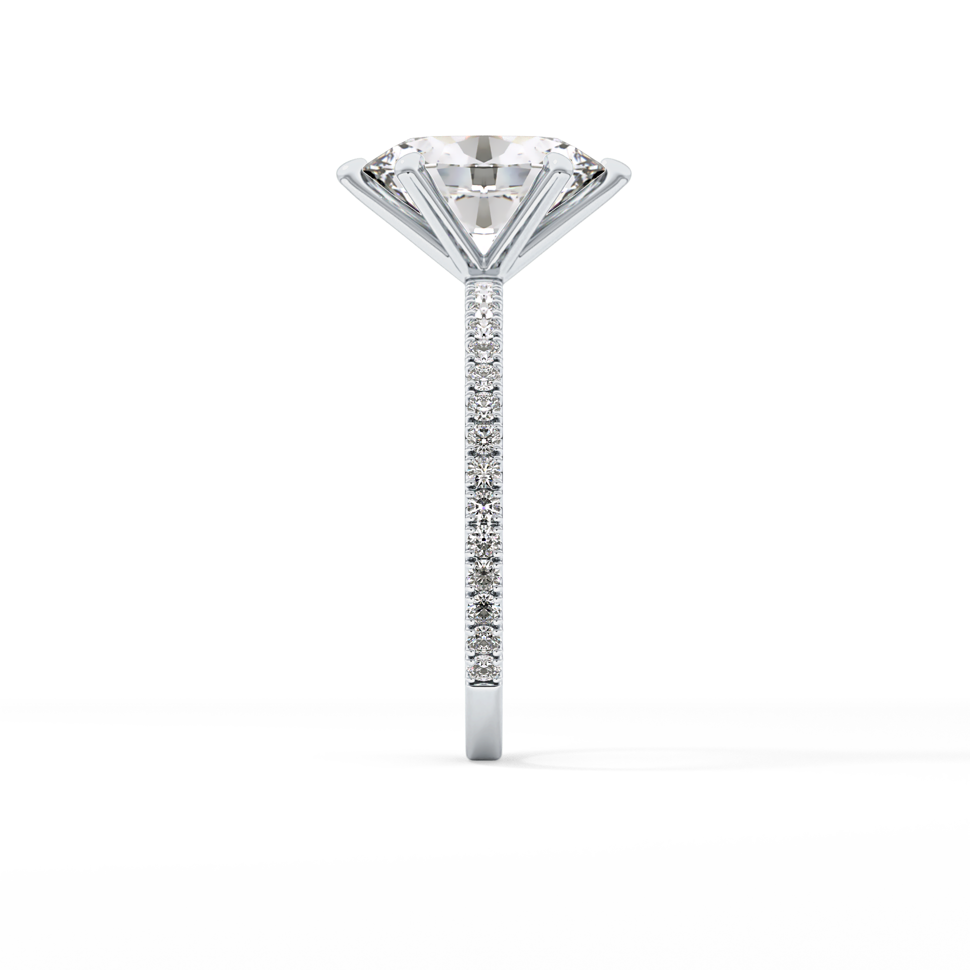 Oval Pave Lab Grown Diamond Engagement Ring
