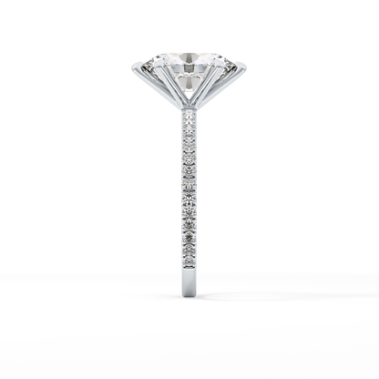 Oval Pave Lab Grown Diamond Engagement Ring