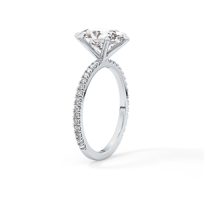 Oval Pave Lab Grown Diamond Engagement Ring