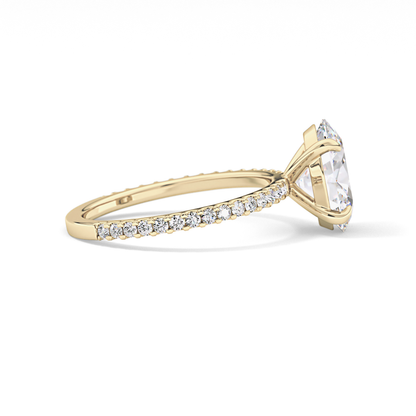 Oval Pave Lab Grown Diamond Engagement Ring