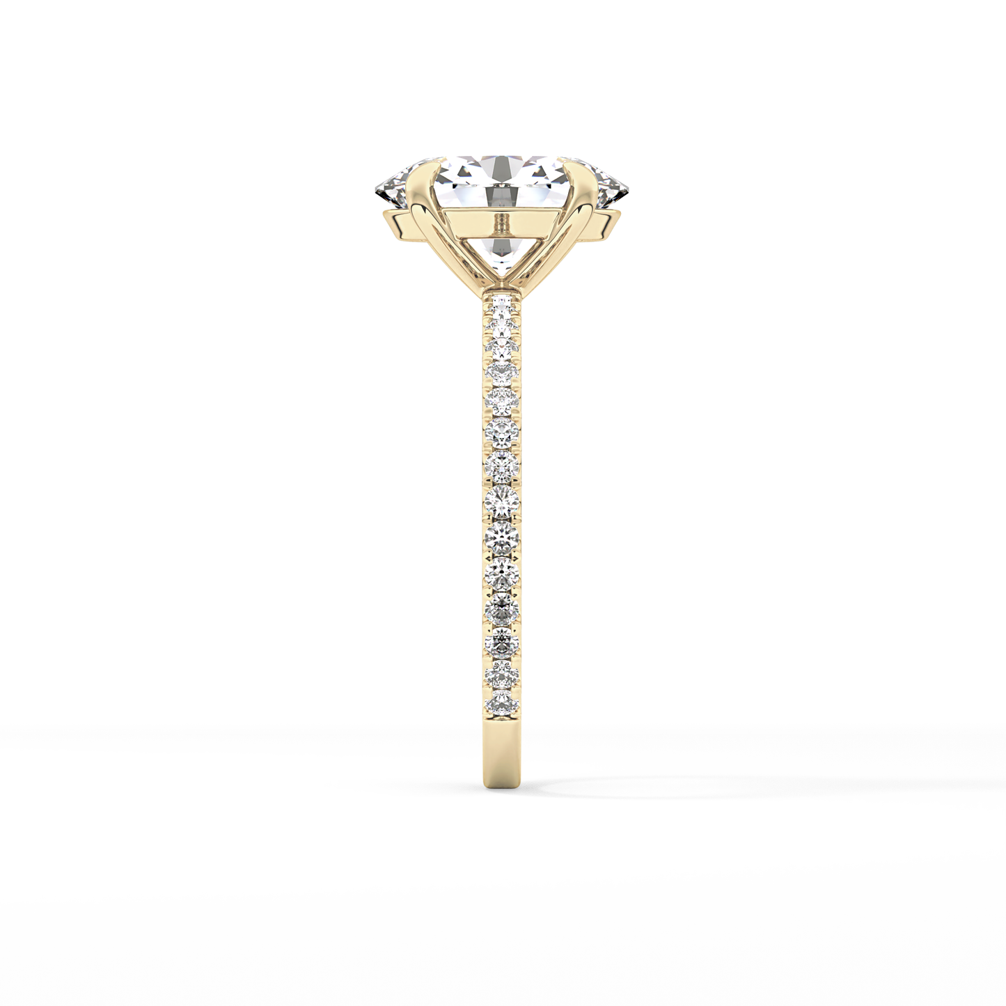 Oval Pave Lab Grown Diamond Engagement Ring