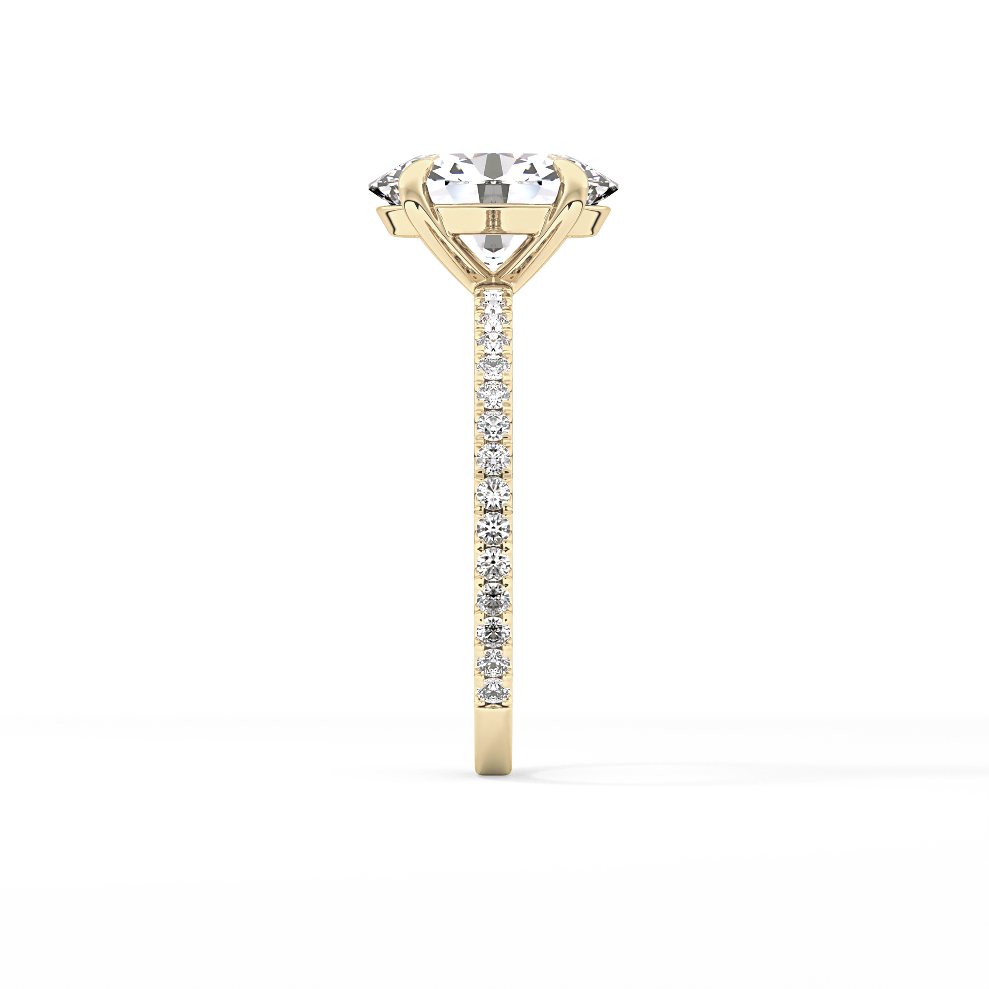 Oval Pave Lab Grown Diamond Engagement Ring