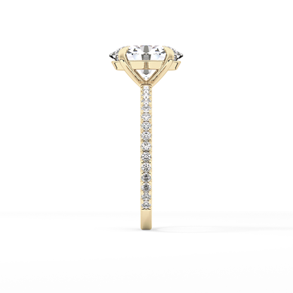 Oval Pave Lab Grown Diamond Engagement Ring
