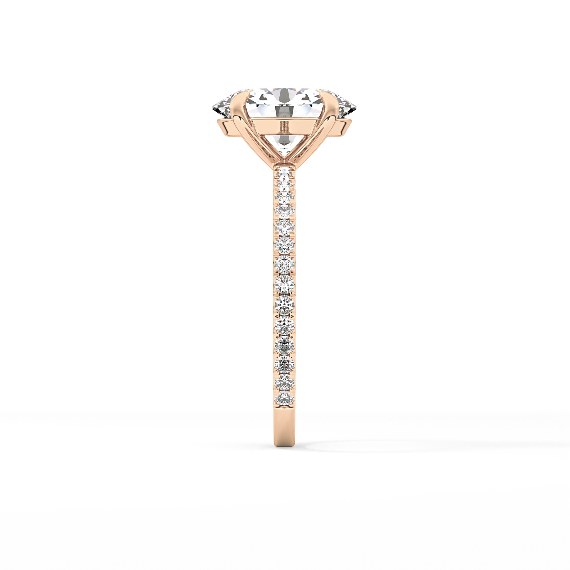 Oval Pave Lab Grown Diamond Engagement Ring