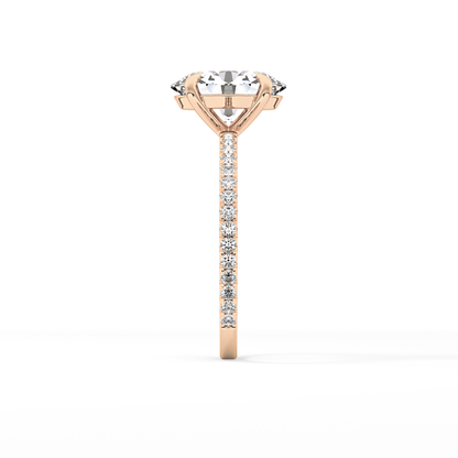 Oval Pave Lab Grown Diamond Engagement Ring
