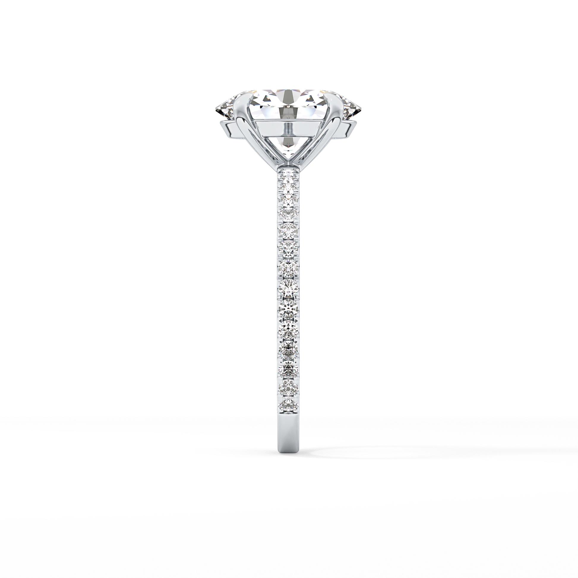 Oval Pave Lab Grown Diamond Engagement Ring