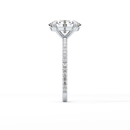 Oval Pave Lab Grown Diamond Engagement Ring