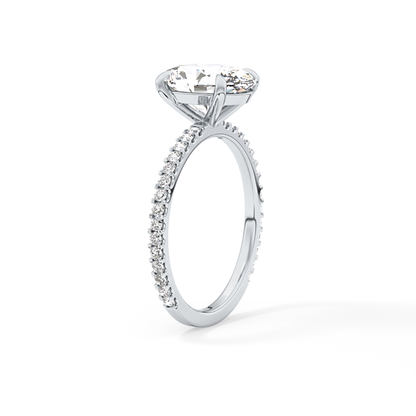 Oval Pave Lab Grown Diamond Engagement Ring