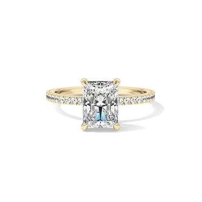 Radiant Pave Lab Grown Lab Grown Diamond Engagement Ring