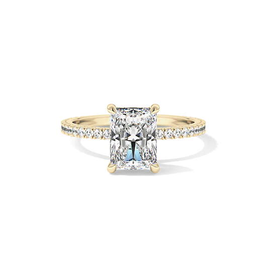 Radiant Pave Lab Grown Lab Grown Diamond Engagement Ring