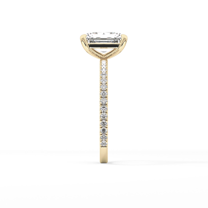 Radiant Pave Lab Grown Lab Grown Diamond Engagement Ring