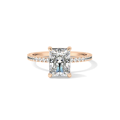 Radiant Pave Lab Grown Lab Grown Diamond Engagement Ring