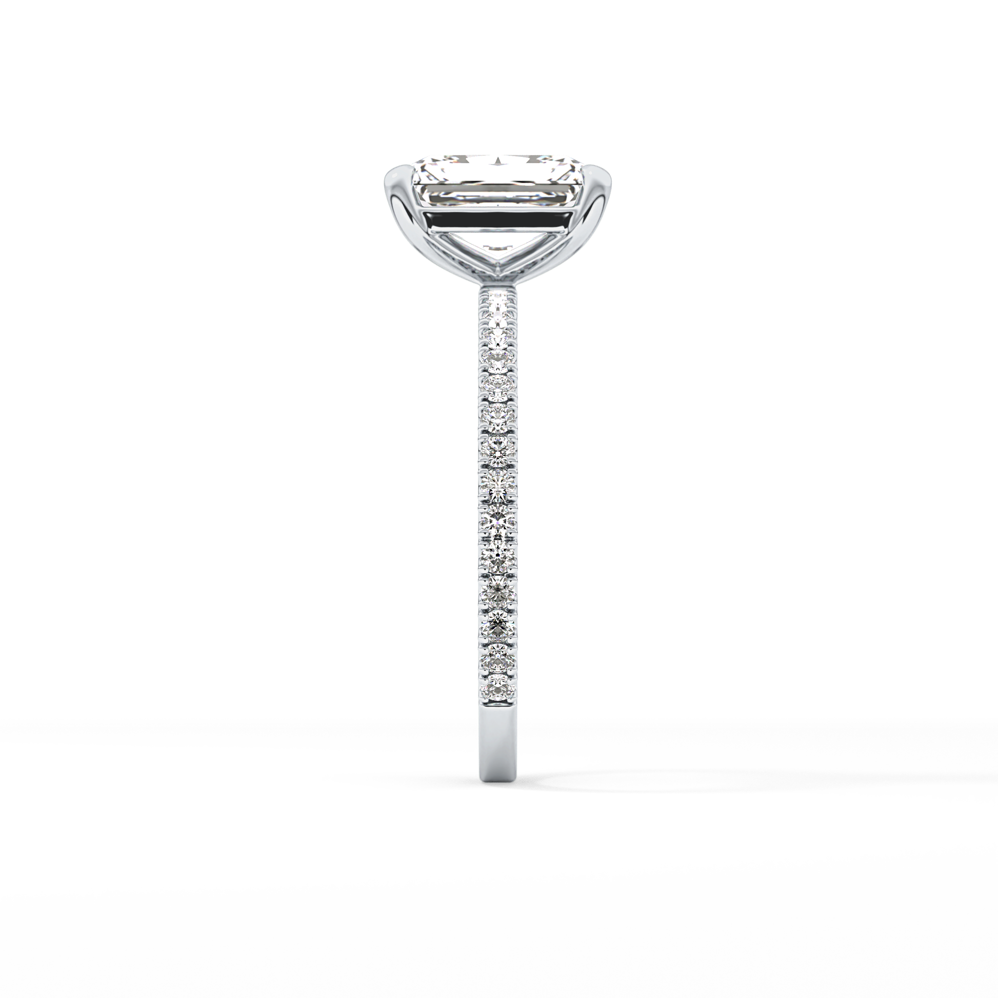 Radiant Pave Lab Grown Lab Grown Diamond Engagement Ring