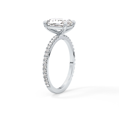 Radiant Pave Lab Grown Lab Grown Diamond Engagement Ring
