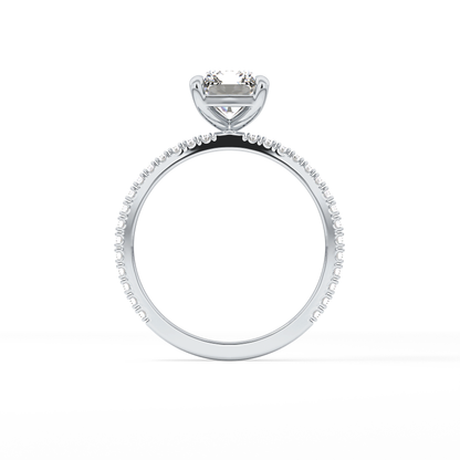 Radiant Pave Lab Grown Lab Grown Diamond Engagement Ring