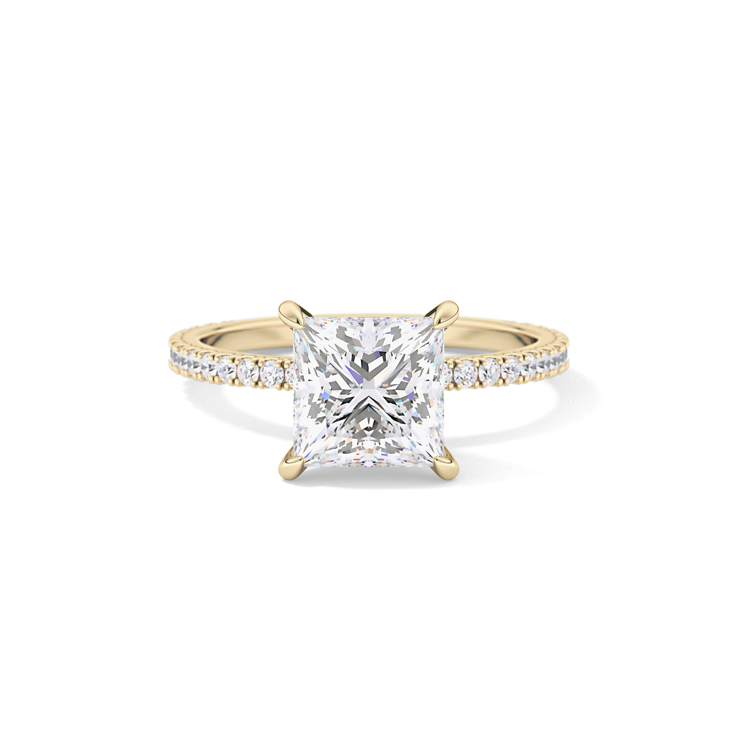 Princess Pave Lab Grown Diamond Engagement Ring