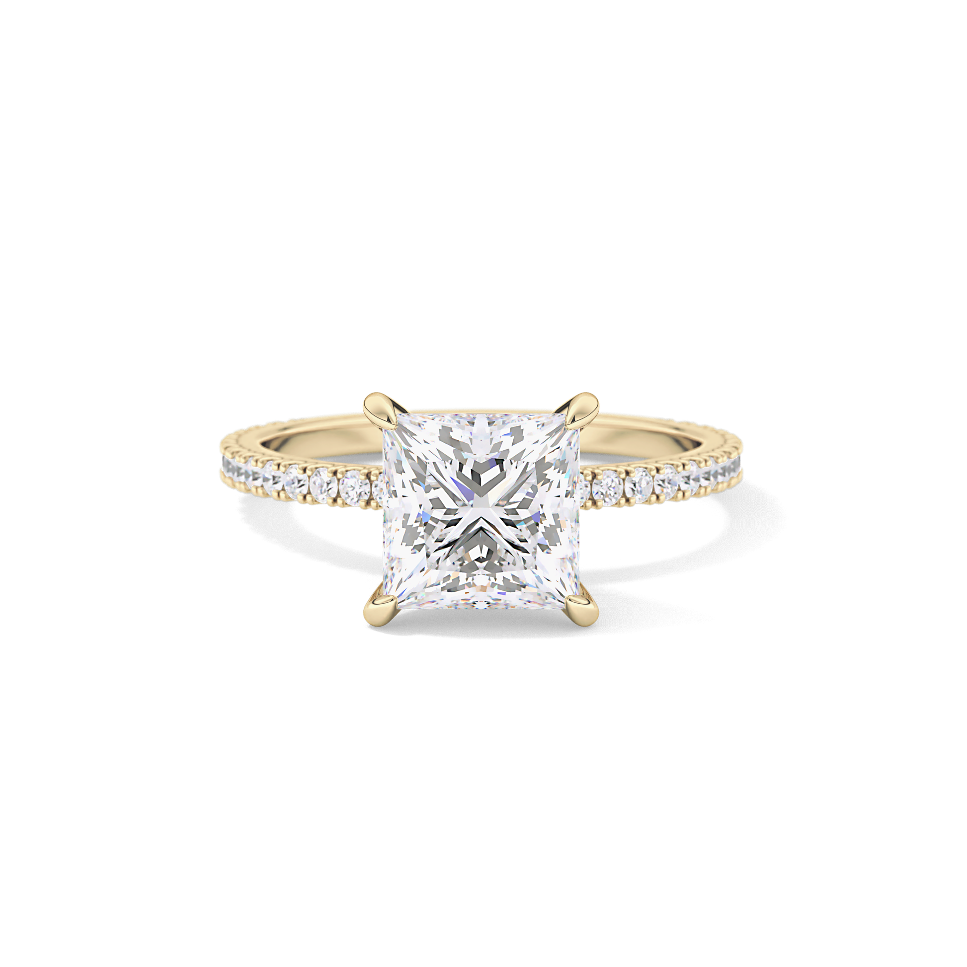 Princess Pave Lab Grown Diamond Engagement Ring