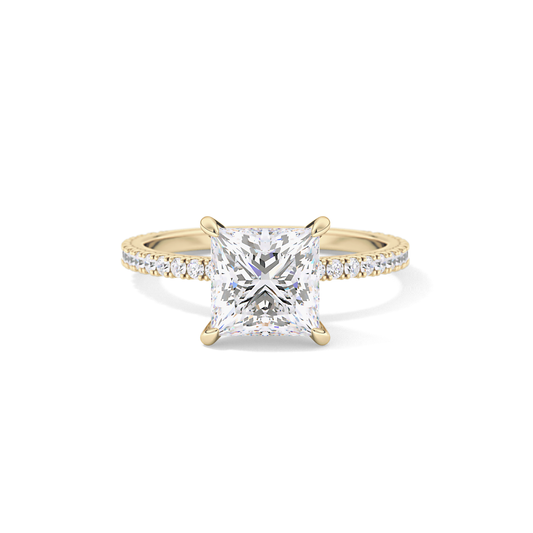 Princess Pave Lab Grown Diamond Engagement Ring