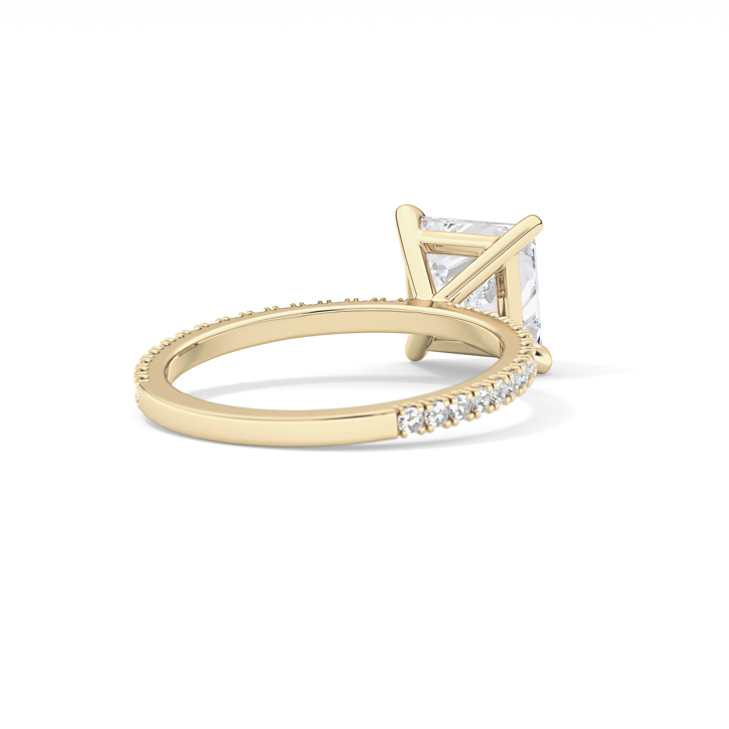 Princess Pave Lab Grown Diamond Engagement Ring