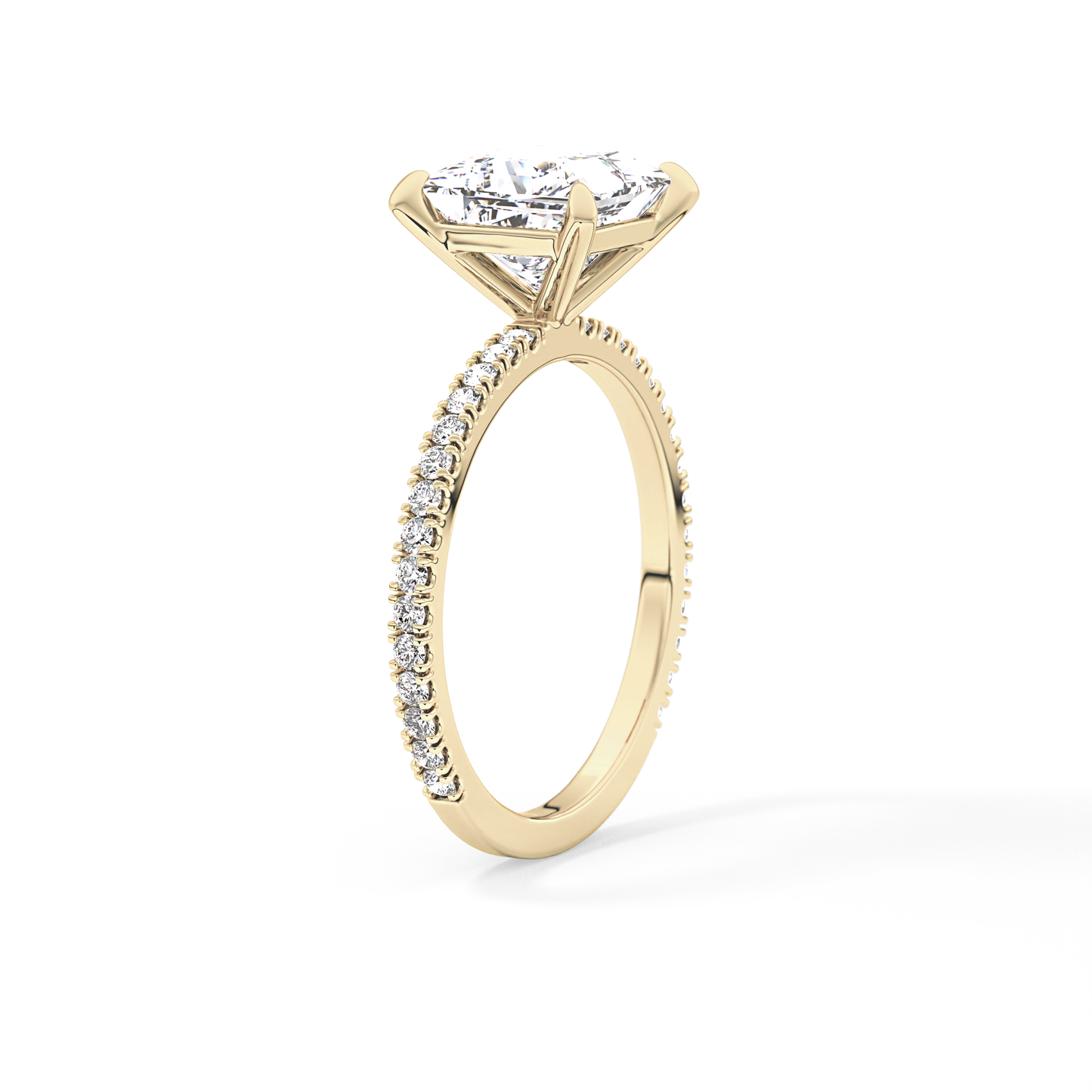 Princess Pave Lab Grown Diamond Engagement Ring