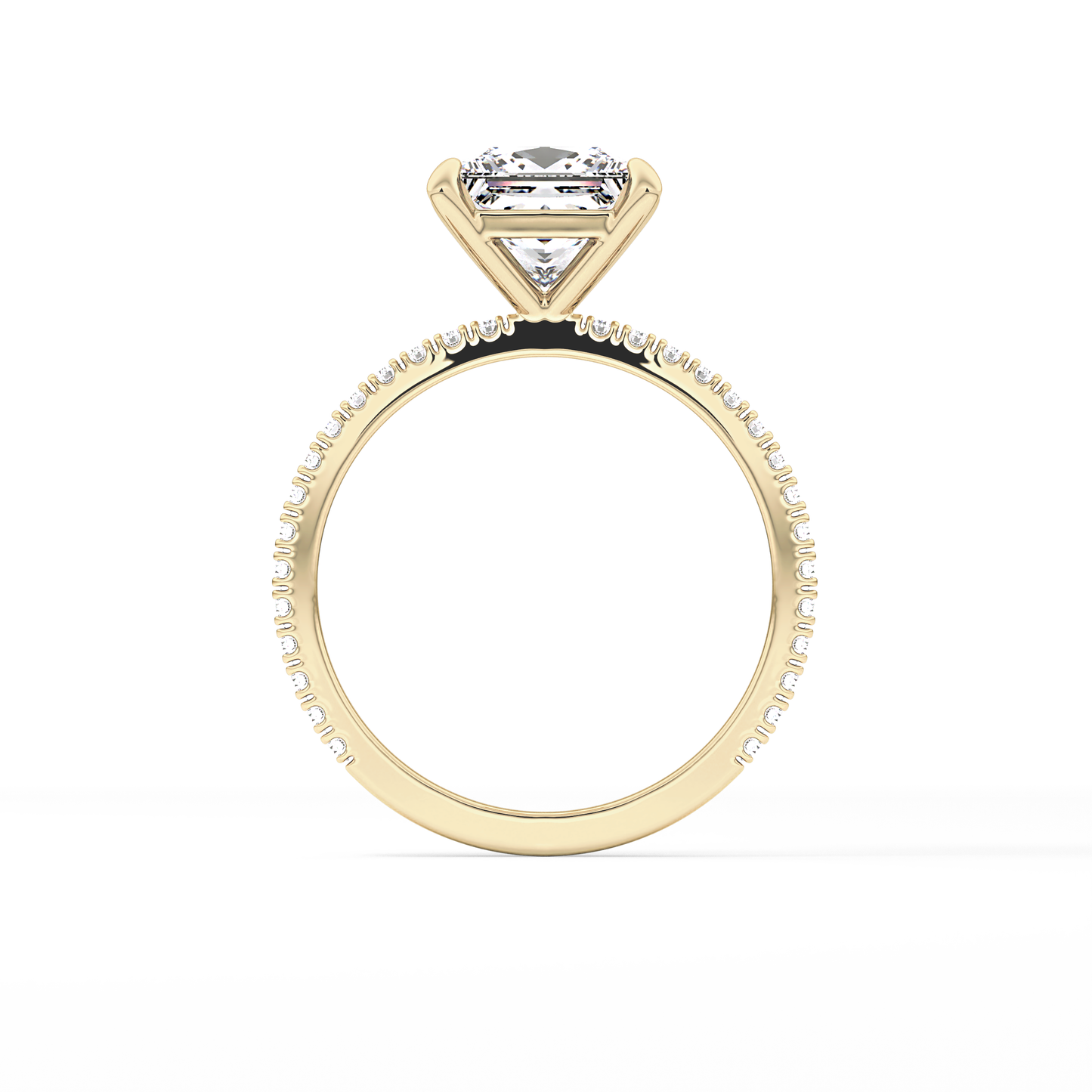 Princess Pave Lab Grown Diamond Engagement Ring
