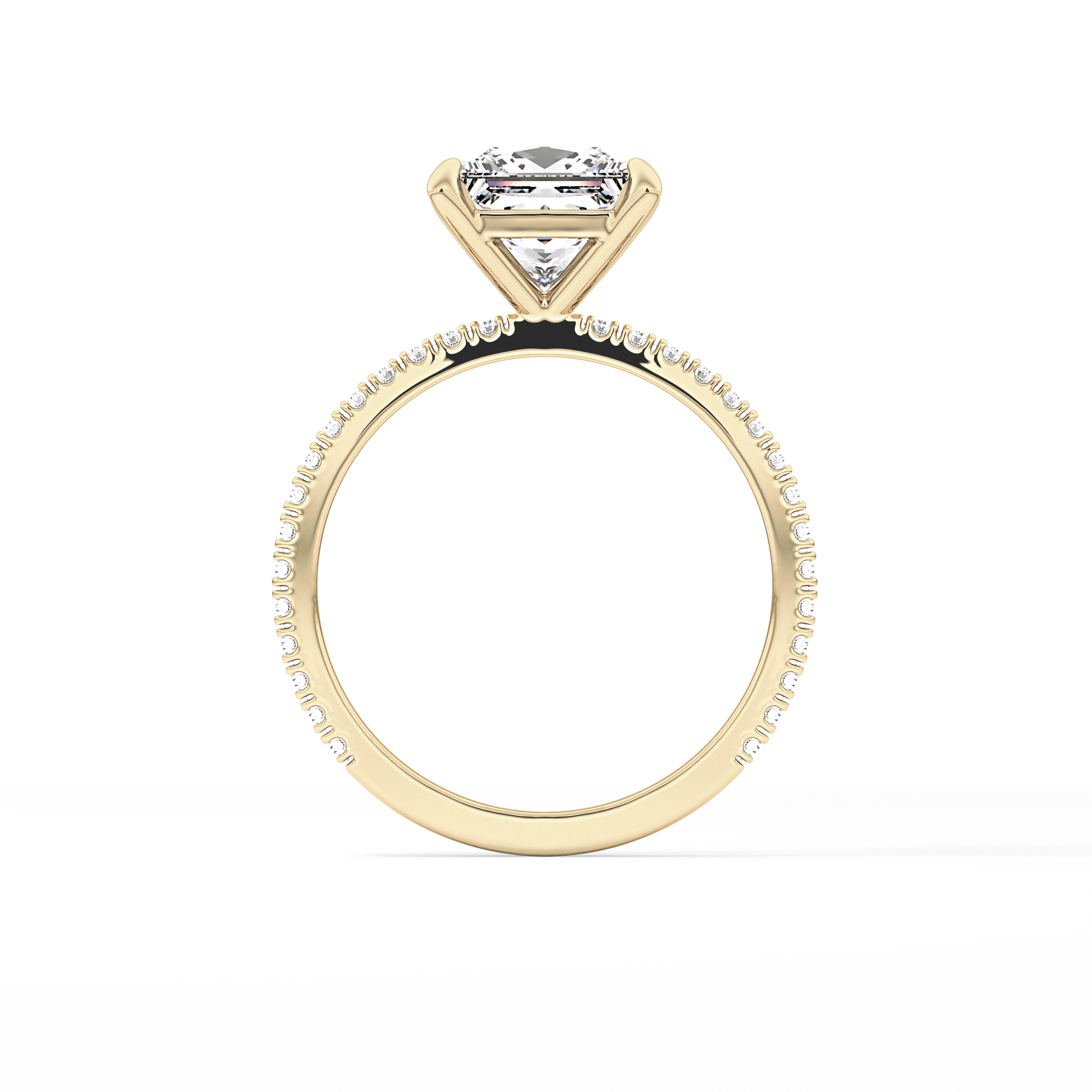 Princess Pave Lab Grown Diamond Engagement Ring
