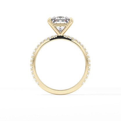 Princess Pave Lab Grown Diamond Engagement Ring
