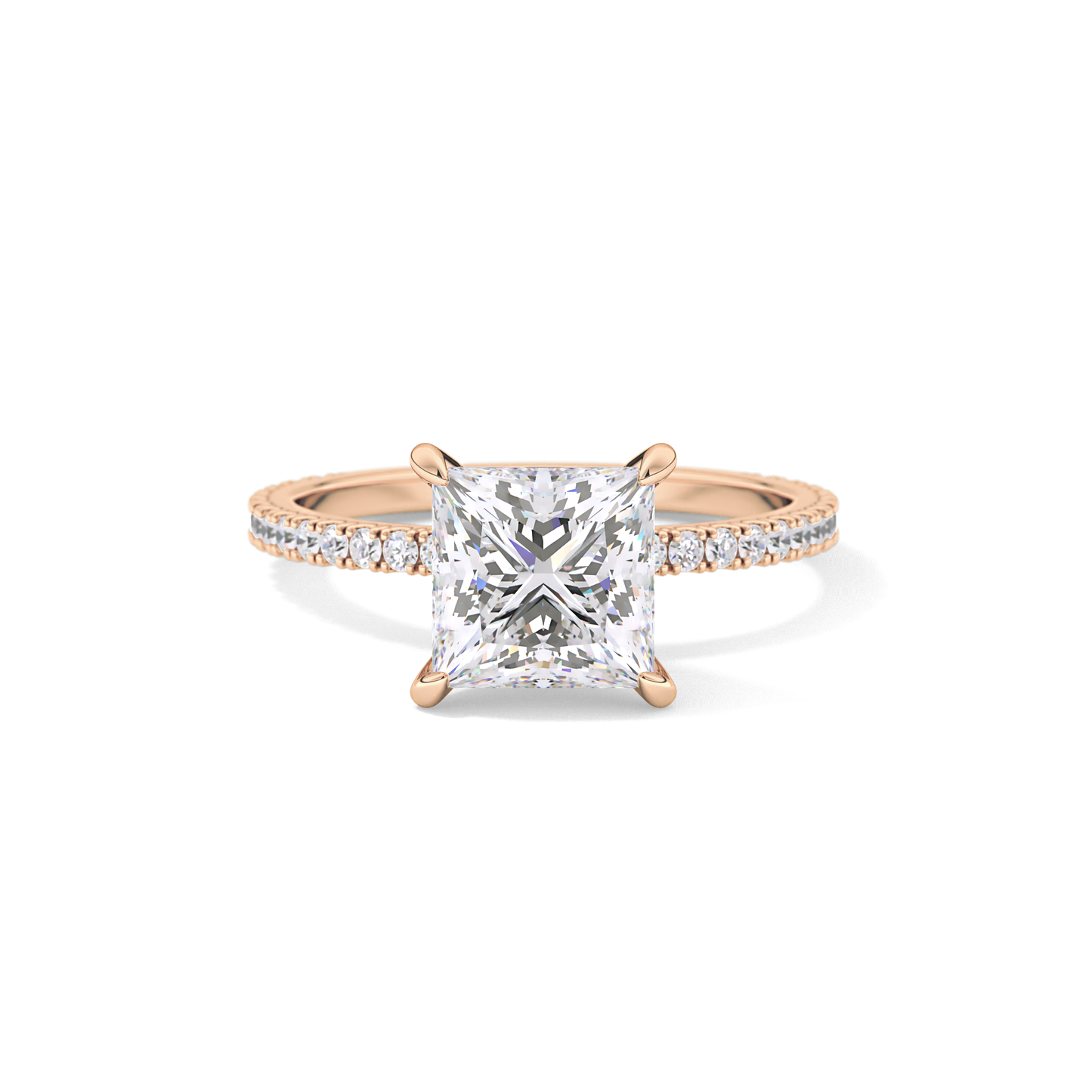 Princess Pave Lab Grown Diamond Engagement Ring