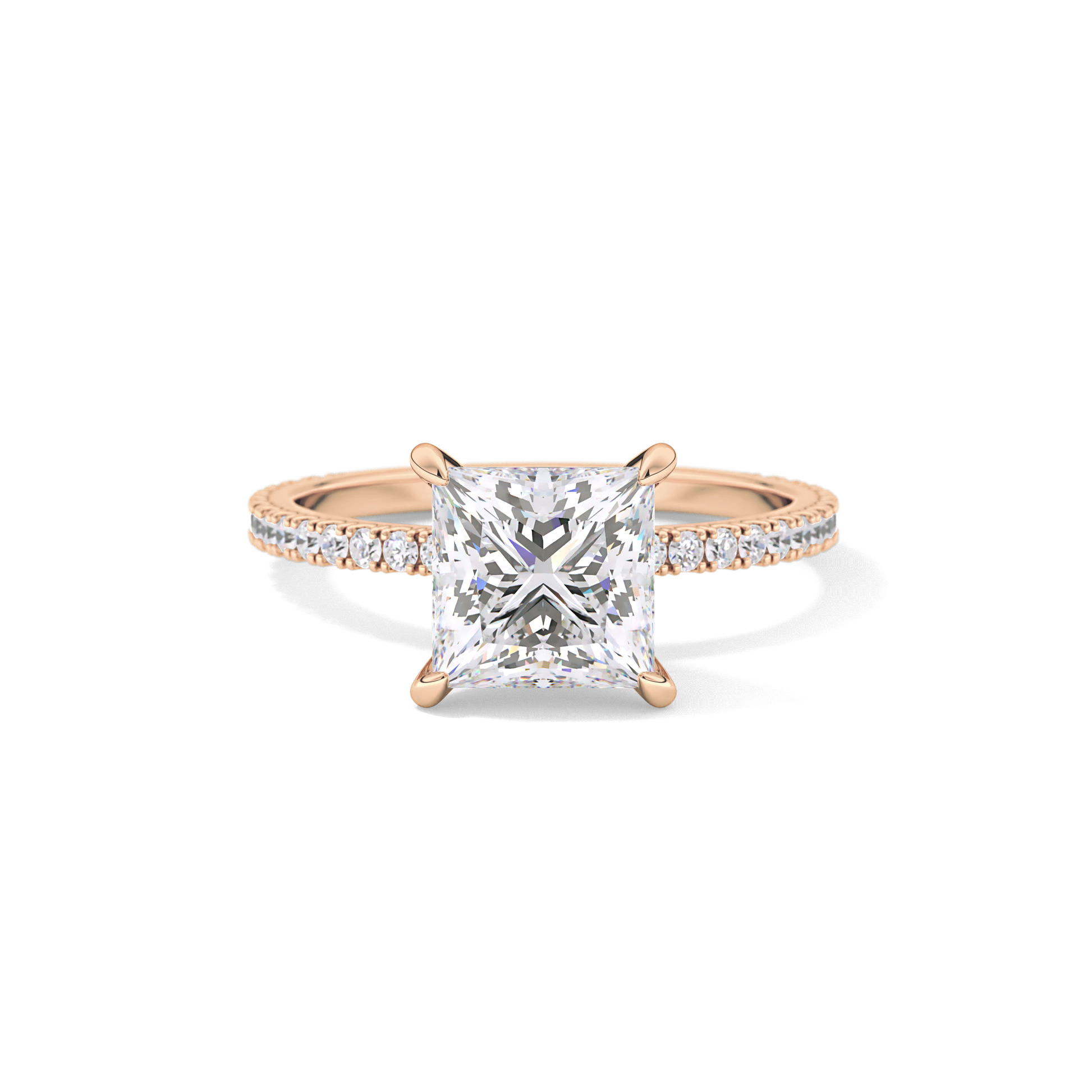 Princess Pave Lab Grown Diamond Engagement Ring